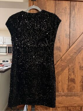 Sanctuary Black Sequin Mini Dress